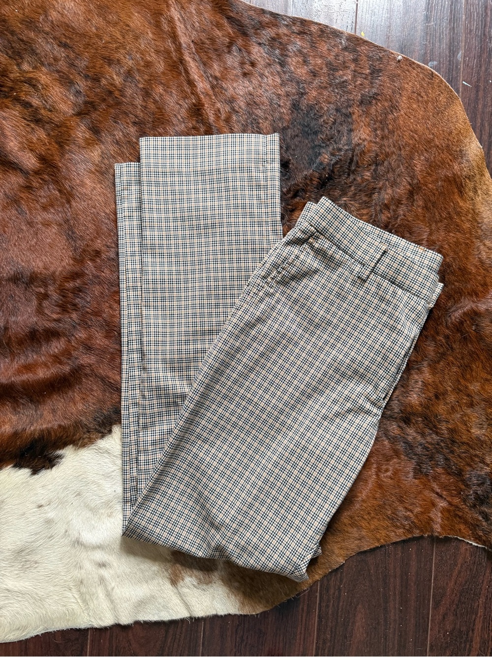 Tommy Hilfiger Plaid Dress Pants - Beige and Black